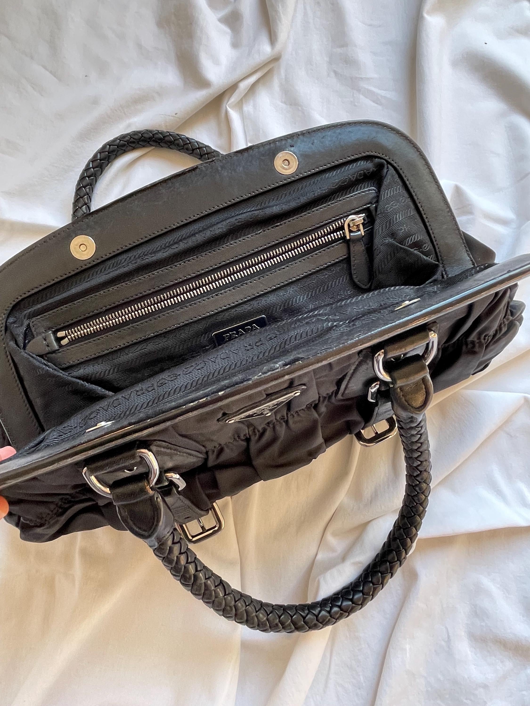 Vintage PRADA Handbag Vintage PRADA Bag 90s Prada Cloth Bag