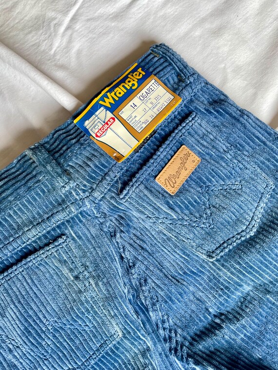 Vintage Wrangler Jeans Velvet Blu Velour Jeans Straight Fit Cigarette Jeans  Wrangler Pants Velour Vintage Wrangler Velvet Trousers
