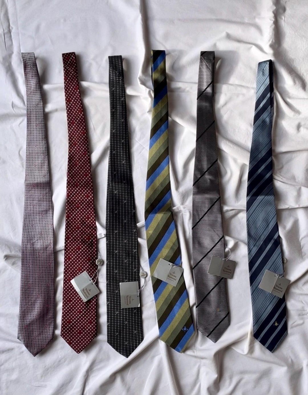 Vivienne Westwood Tie Westwood Silk Tie Stripped Necktie Black Tie