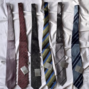 Vivienne Westwood tie Westwood silk tie stripped necktie black tie silver tie red tie mustard tie classic suit men vintage tie pattern silk