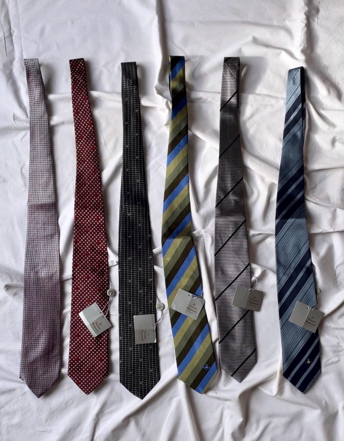 ★Vivienne Westwood★ [Vivienne Westwood] Men's Silk Tie 810 Vivienne Westwood Tie Westwood Silk Tie Stripped Necktie