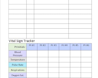 Digital download Travel Mileage Vital Sign template Nursing Home Health Hospice daily visit patient schedule Itinerary