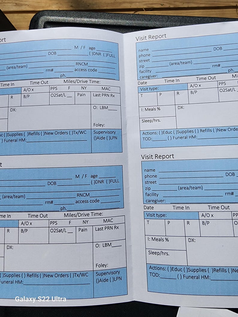 Rt Visit Note Example 2026 Hospice Digital Downloadable Visit Note Template (8 Visit Notes to ...