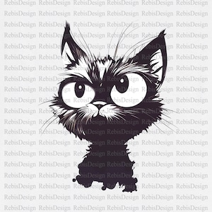 Cat Design - PNG File - PNG File - Digital Download - Sublimation - Cat - Cat Head - Kitten - Little Kitten