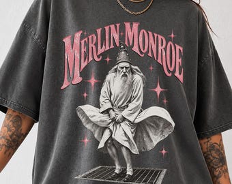Comfort Colors Merlin Shirt, Funny Wizard Tee, Medieval Wizard Shirt, Fantasy Humor Tee, Vintage Parody Graphic Shirt