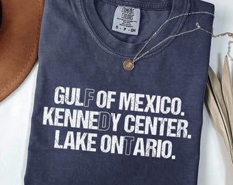 Comfort Colors Lake Ontario T-Shirt, Gulf of Mexico Shirt, Kennedy Center Tee, Funny Geography Shirt, Political Humor Graphic Tee