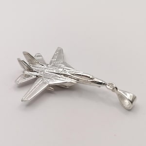 F-14 Tomcat Jet Pendant, Sterling Silver Airplane Charm