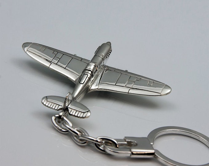 Spitfire Handcrafted in Solid Pewter Keyring - Etsy