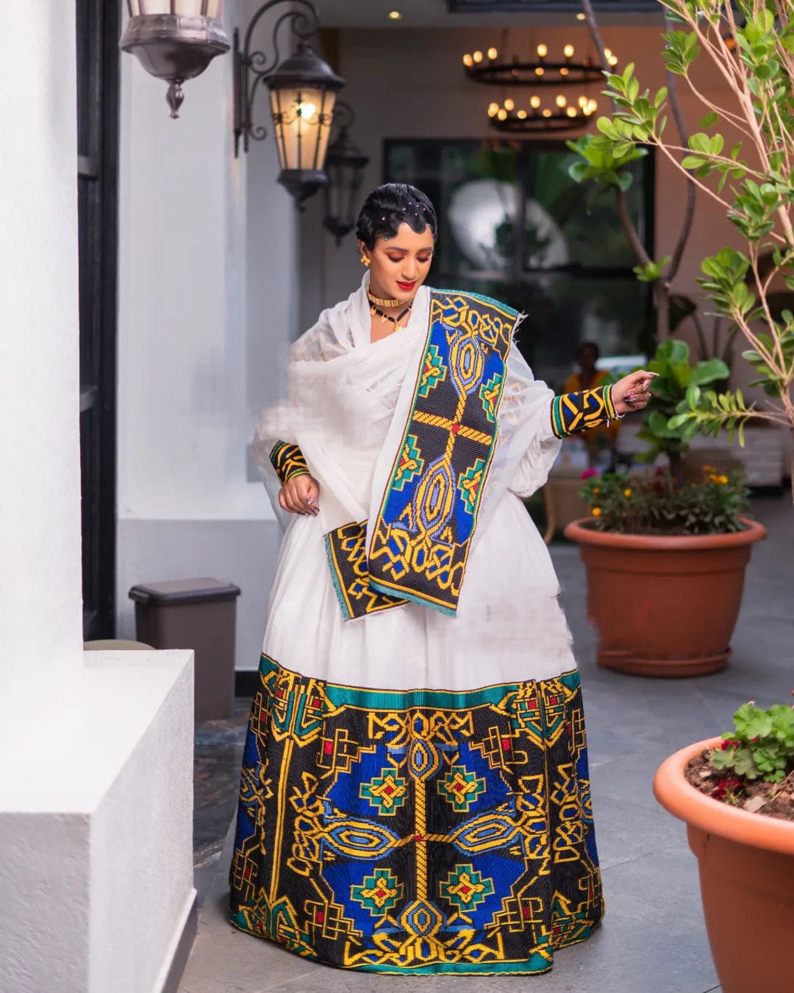 Beautiful Habesha Dress Ethiopian Traditional Dresseritrean Etsy 