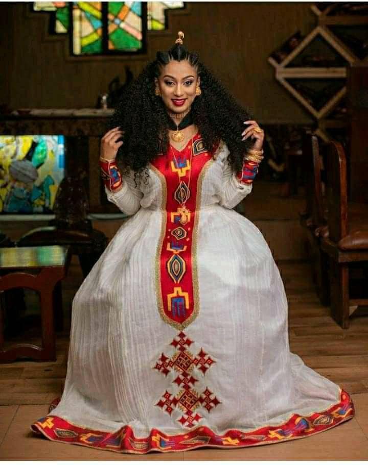 Handwoven Traditional Dress Ethiopian Traditional Dresseritrean Dresshabesha Kemiszuriahabesha 