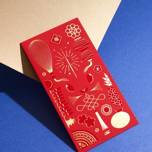 10 CNY Red Envelopes Year of the Rabbit 2023 Red Packet Hong Bao Lai Xi Angpao Malaysia image 1