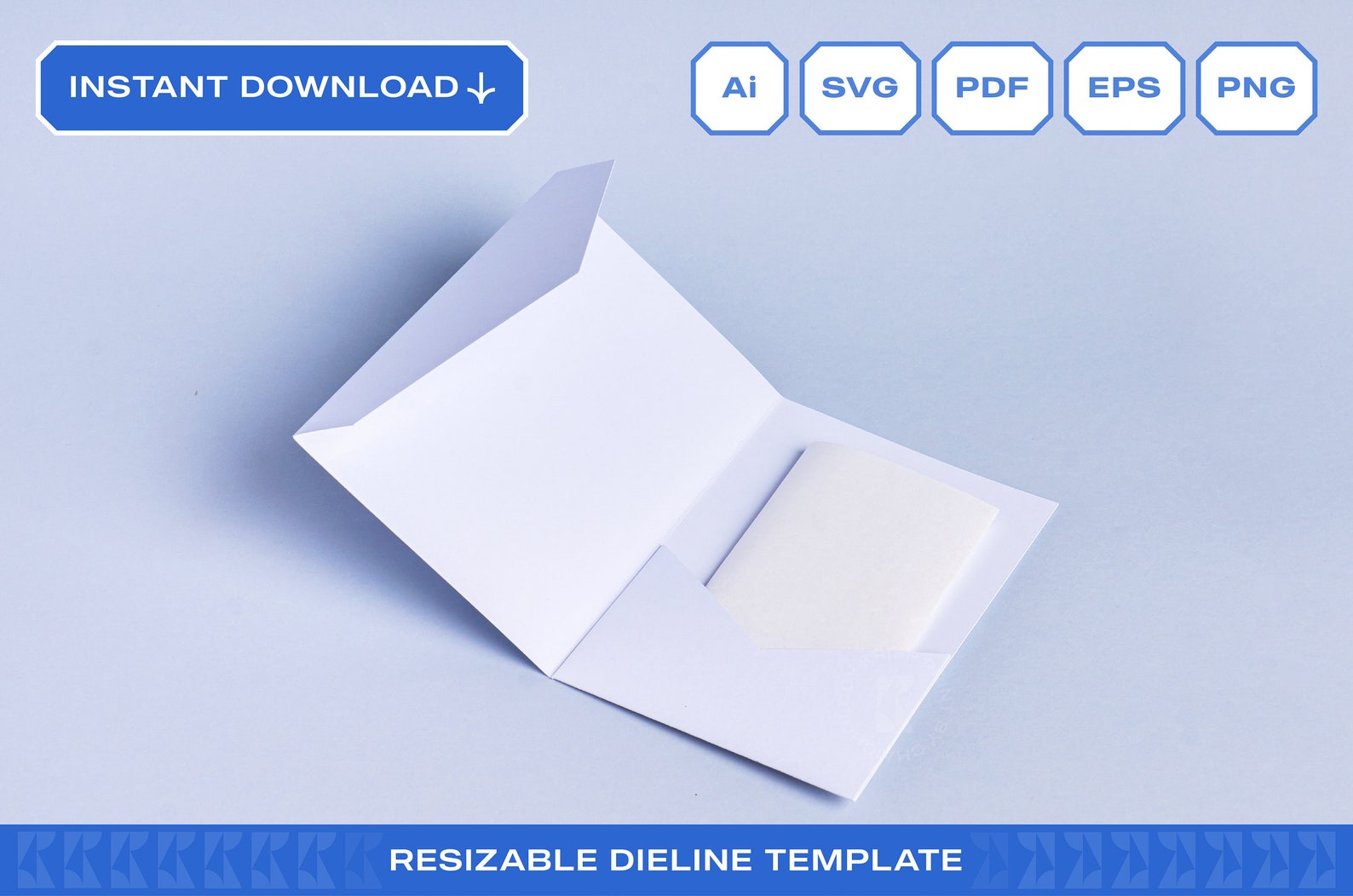 Pocket Card Template Invitation Card Sleeve SVG for Cricut Instant