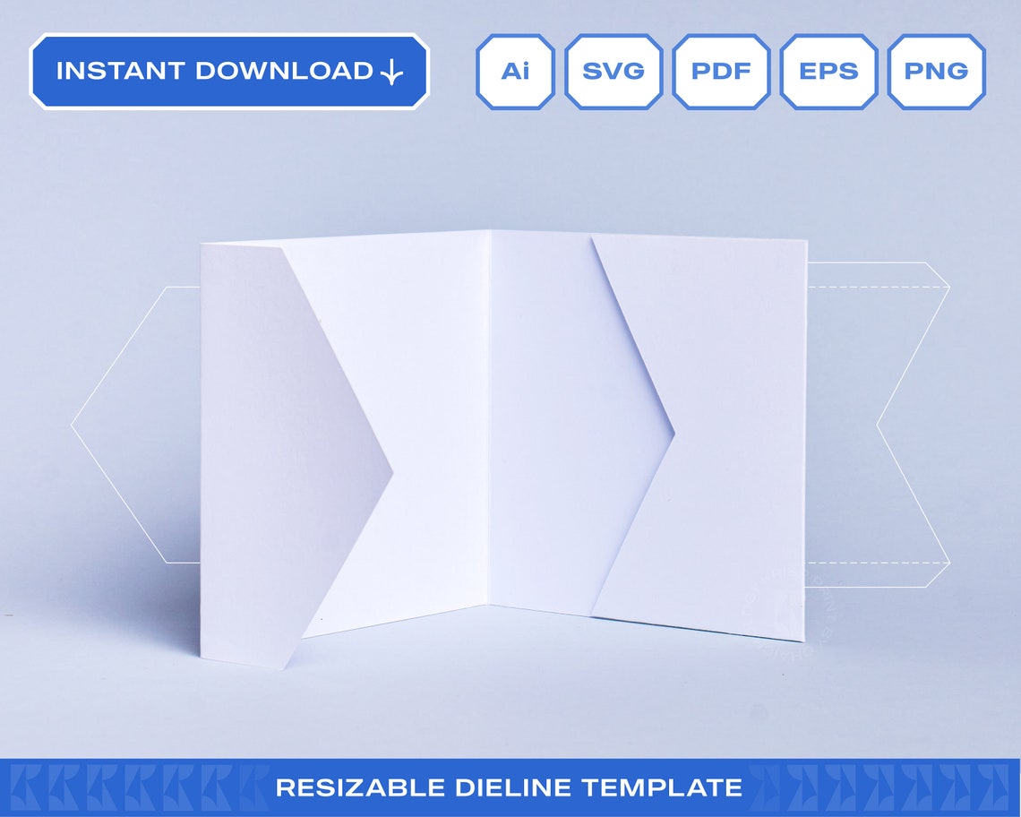 Pocket Card Template Invitation Card Sleeve SVG for Cricut Etsy