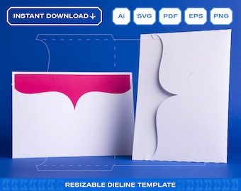 Koszulka na zaproszenie | Szablon koperty kieszonkowej 5x7 | Uchwyt na kartę | SVG dla Cricut | Natychmiastowe pobranie do druku