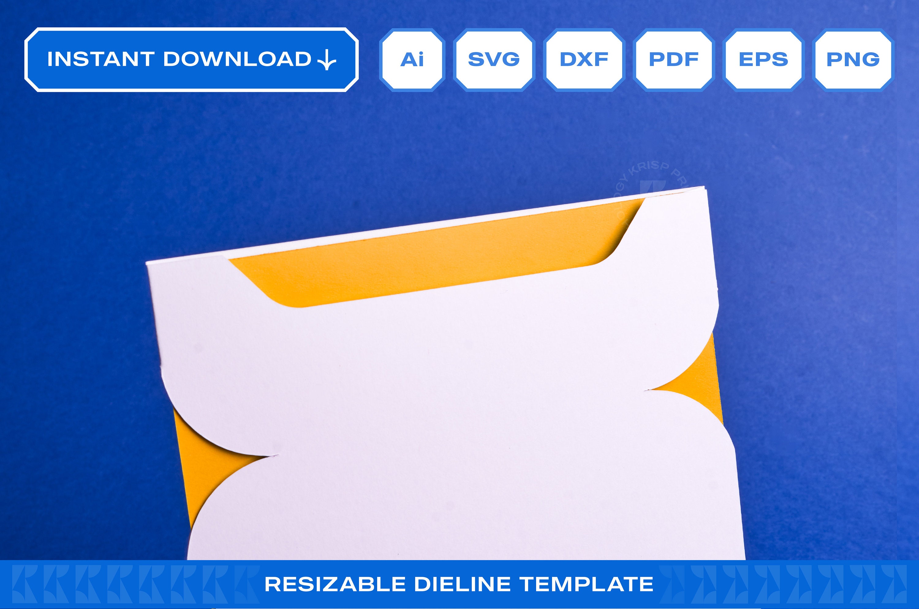 5x7 Invitation Card Sleeve A7 Pocket Envelope Template Etsy