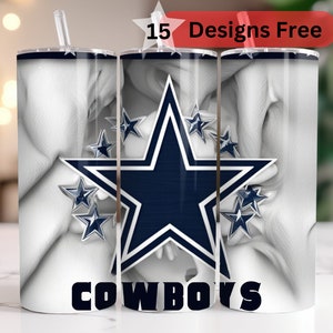 Star du football, 20 oz Sublimation Tumbler, Cowboys, Skinny Tumbler Design, Sublimation Tumbler, Tumbler Wrap, Tumbler Design, JPG