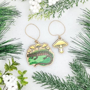 Salamander Ornament Set, Double Sided, Eco-Friendly Materials. Gift for Salamander Lovers, Biologist, and Herpetologists. Stocking Stuffers!