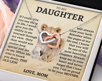 Daughter - Proud of you - Necklace, Gift for Daughter from Mom, Graduation Gift, Birthday Gift for Her, This Old Liondaughter from mom
