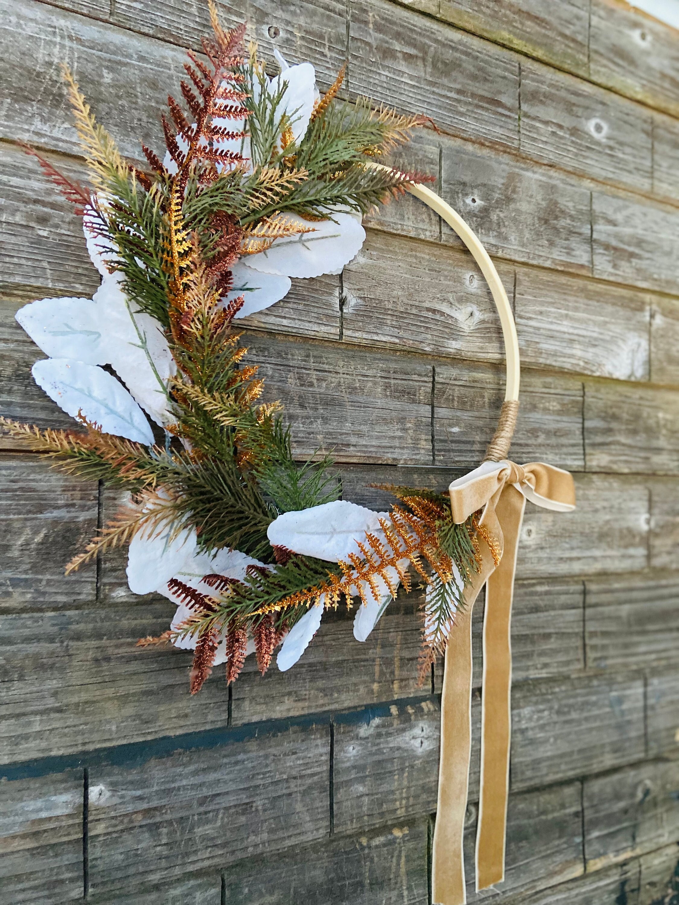 Generic Metal Floral Hoop Wreath Macrame Rings For Wall Hanging