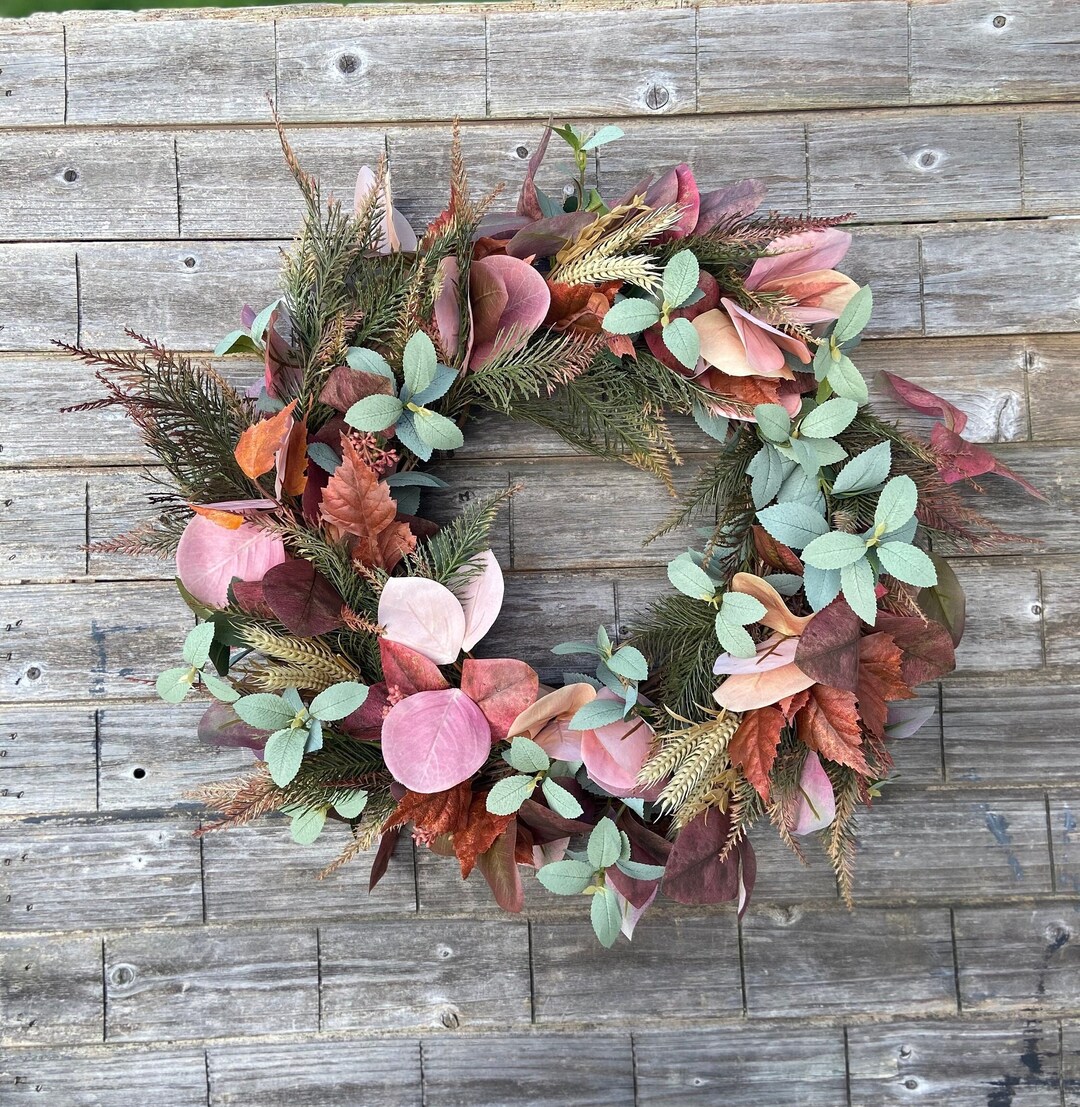 Autumn Fern and Eucalyptus Wreath Cottagecore Fall Wreath - Etsy
