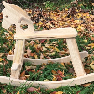 Montessori Wooden Toy Rocking Horse  , Wooden Toy For Kids, Handmade wooden Horse