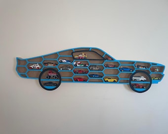 Hot Wheels Display Shelf /Mustang shelby 1967 Shaped Wall Rack for Kids Cars/Kids Room  car Organizer/Wall Shelf for 28 Cars