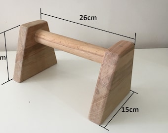 Push Up bar (pair) Wooden, Handles for push-ups on the ground, Push up  Parallettes Wooden Parallettes for Home Workout and Calisthenics