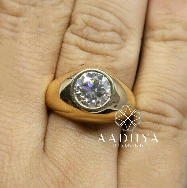 Mens big hotsell diamond rings