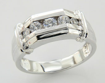 anillo de hombres anillo de boda para hombre banda anillo de diamantes para hombre anillo de oro de 14k joyería para hombre anillo de compromiso regalos para él anillo de declaración banda de boda para hombre