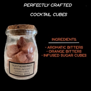 Craft Old Fashioned Bitter Infused Cocktail Sugar Cubes - Makes 18 Old Fashioned Cocktails