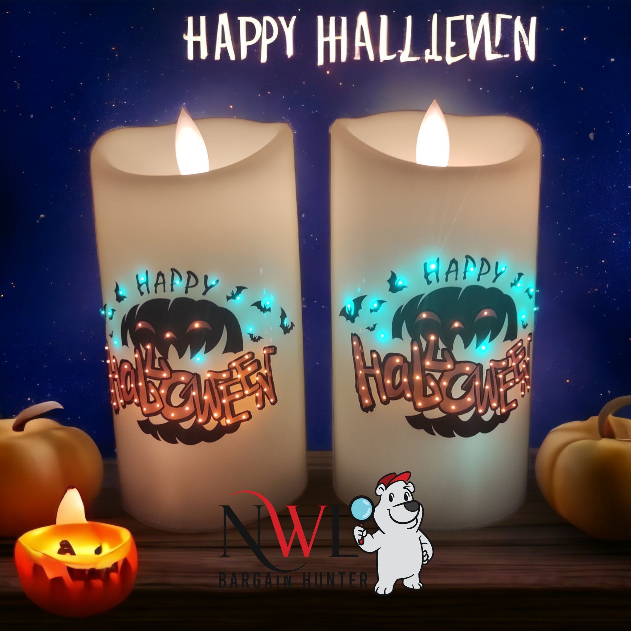 Halloween Decorations -12 Floating LED Candles with Remote Control - Witch Halloween Harry Potter Decor Christmas Party Supplies Birthday Wedding Home