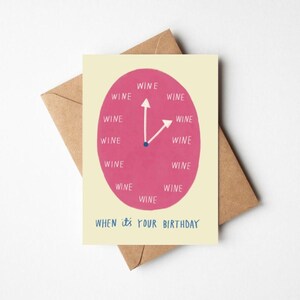 Carte d'anniversaire drôle de 5 x 7 pouces avec enveloppe kraft - carte de voeux illustrée moderne et amusante pour meilleure amie, soeur, nièce, mère, femme