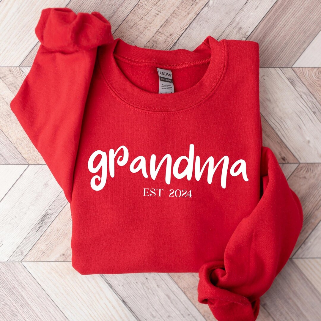 Grandma EST Sweatshirt, Personalized Grandma Sweatshirt, Grandma