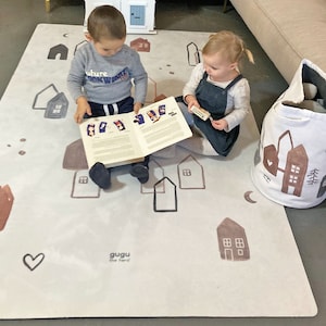 Natural rubber baby mat Scandi Town Big