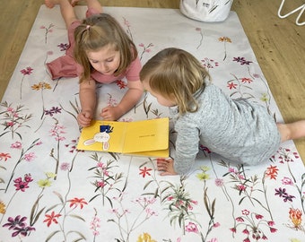 Natural rubber baby mat Flower Garden Big