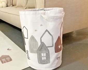 Toy Basket Scandi Town