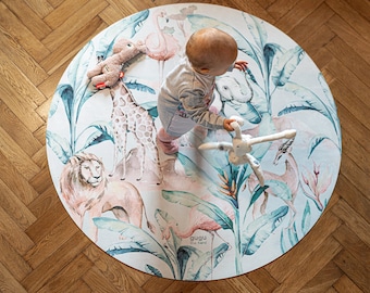 Natural rubber baby mat African Life Circle