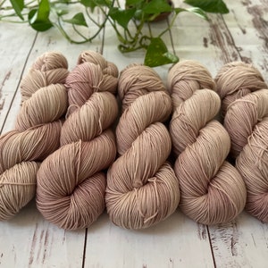 Yarn - Hand Dyed SW Merino/Recycled Nylon Fingering Sock 437yds Rose- Soft And Plump Yarn For Knitting, Crochet, Weaving Ready To Ship