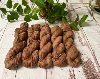 Yarn- Hand Dyed DK SW Merino 246 yds - Glow- Soft And Plump Yarn For Knitting, Crochet, Weaving - Ready To Ship