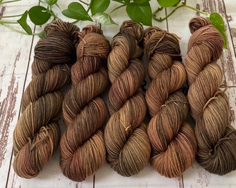 Yarn-Hand Dyed SW Merino DK Yarn 246 yds Rosehip - Soft and Plump Yarn for Knitting, Crochet Weaving Ready To Ship