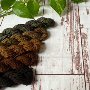 Yarn Mini Skein Set Hand Dyed Yarn Fingering Weight Sock Yarn 435yds/100g  Superwash Merino Nylon Indie Dyed Yarn for Knitting, Crochet