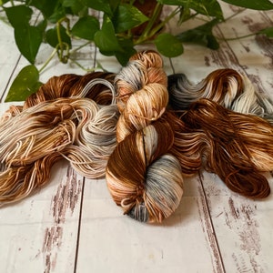 Yarn Hand Dyed Merino Nylon Fingering Sock Yarn &quot;Down The Cobbled Path&quot; 437 yds Soft And Plump Yarn For Knitting, Crochet, Weaving,
