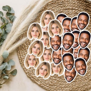 Custom Face Confetti Stickers – Funny Photo Cutouts for Birthday, Bachelorette, Weddings, Retirement, Kids Party, Personalized Face Stickers