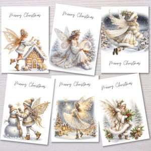 Christmas Fairy Card Set of 6 – Whimsical Winter Illustration With ...