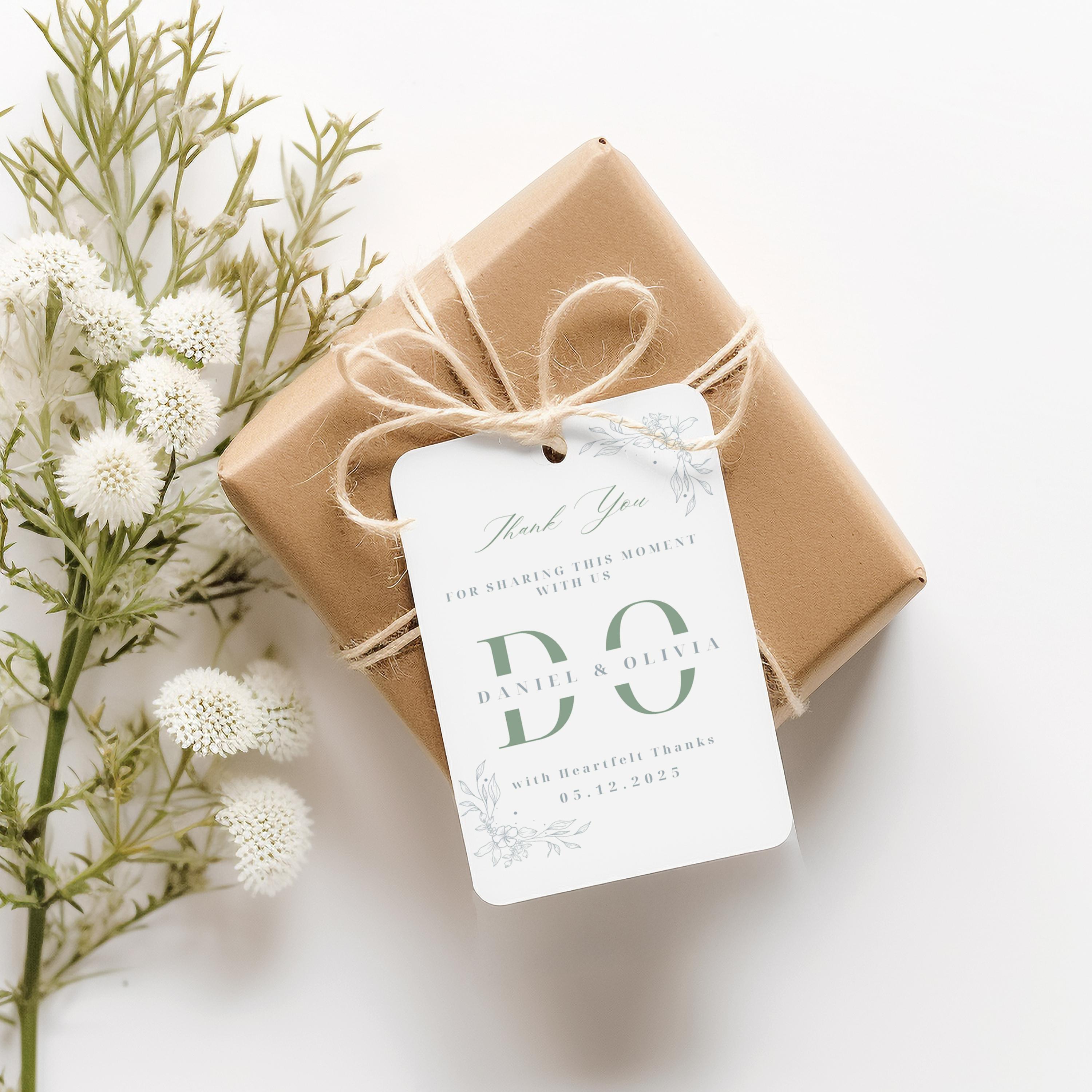 Personalized Wedding Favor Tags Floral Design Etsy Personalized Wedding Favor Tags Floral Design Etsy