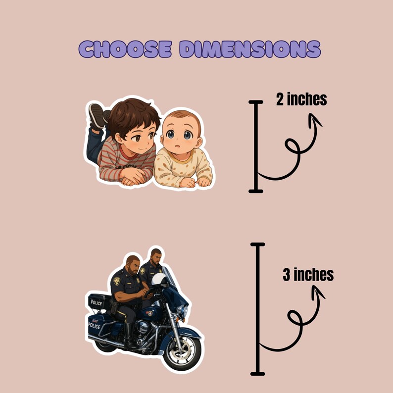 Custom Cartoon Portrait Sticker – Personalized Anime Style Vinyl Decal ...