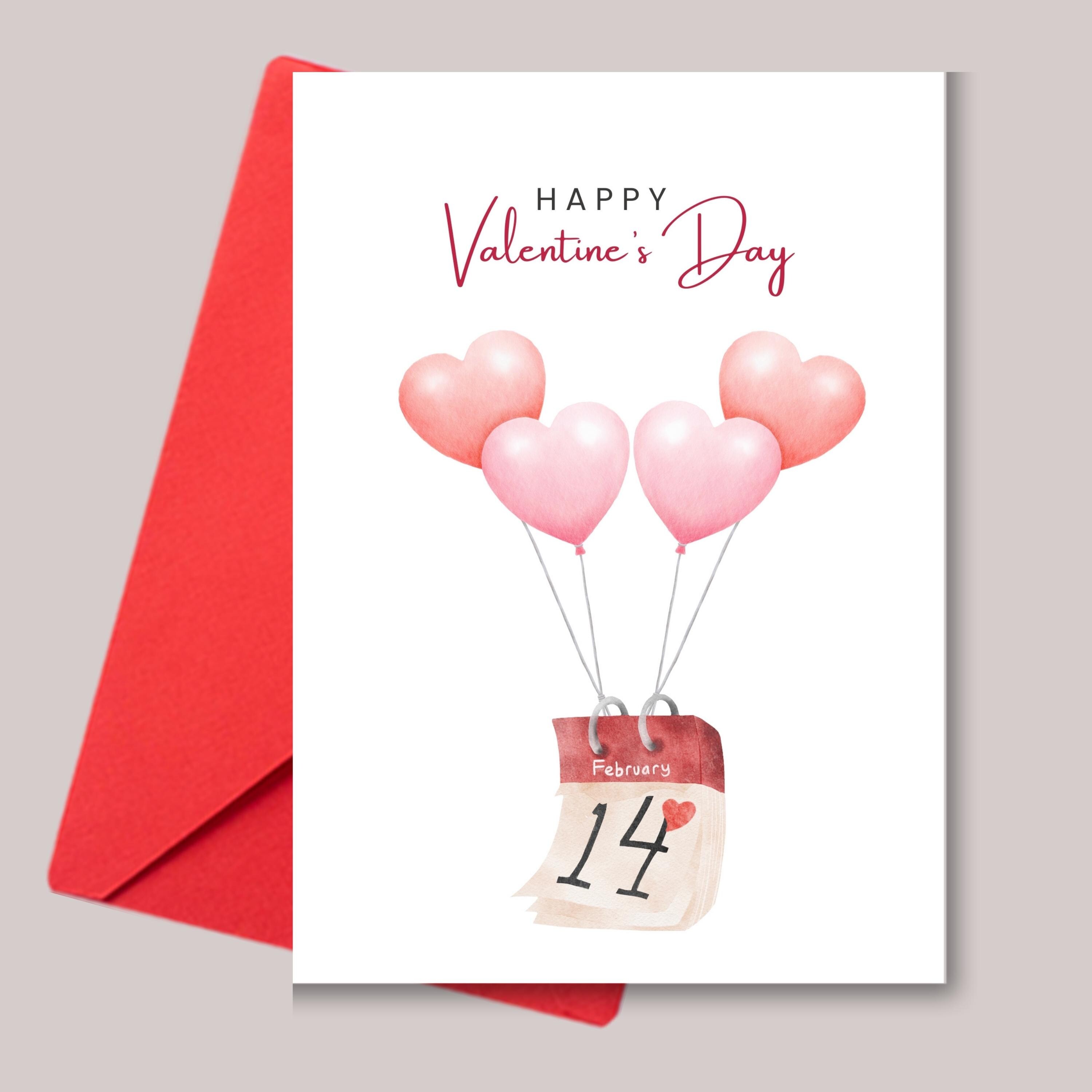 Watercolor Valentine's Day Cards, Romantic Love Set of 6 - Etsy