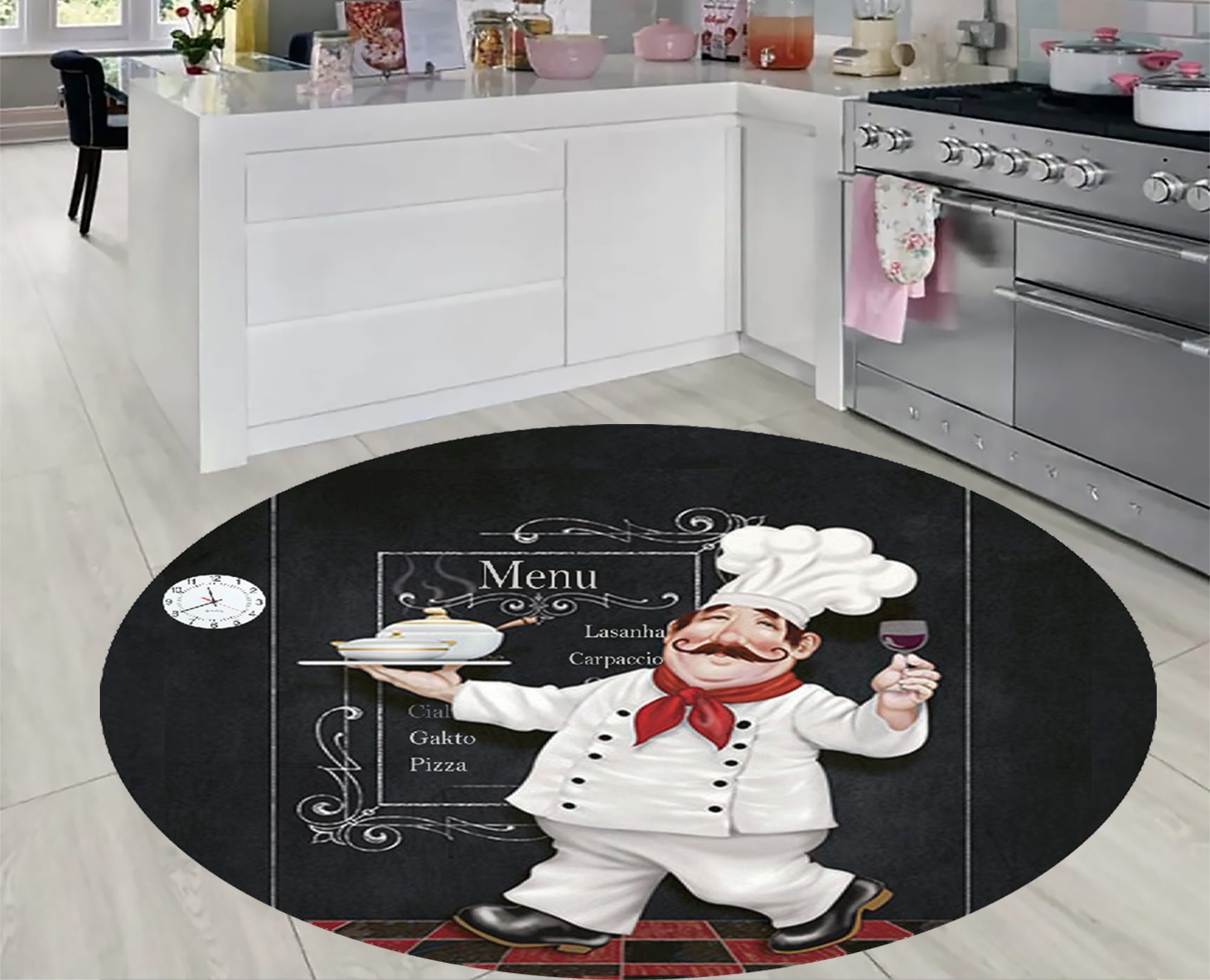 Gourmet Pastry Fat Chef Memory Foam Anti-Fatigue Kitchen Floor Mat 18 x  30