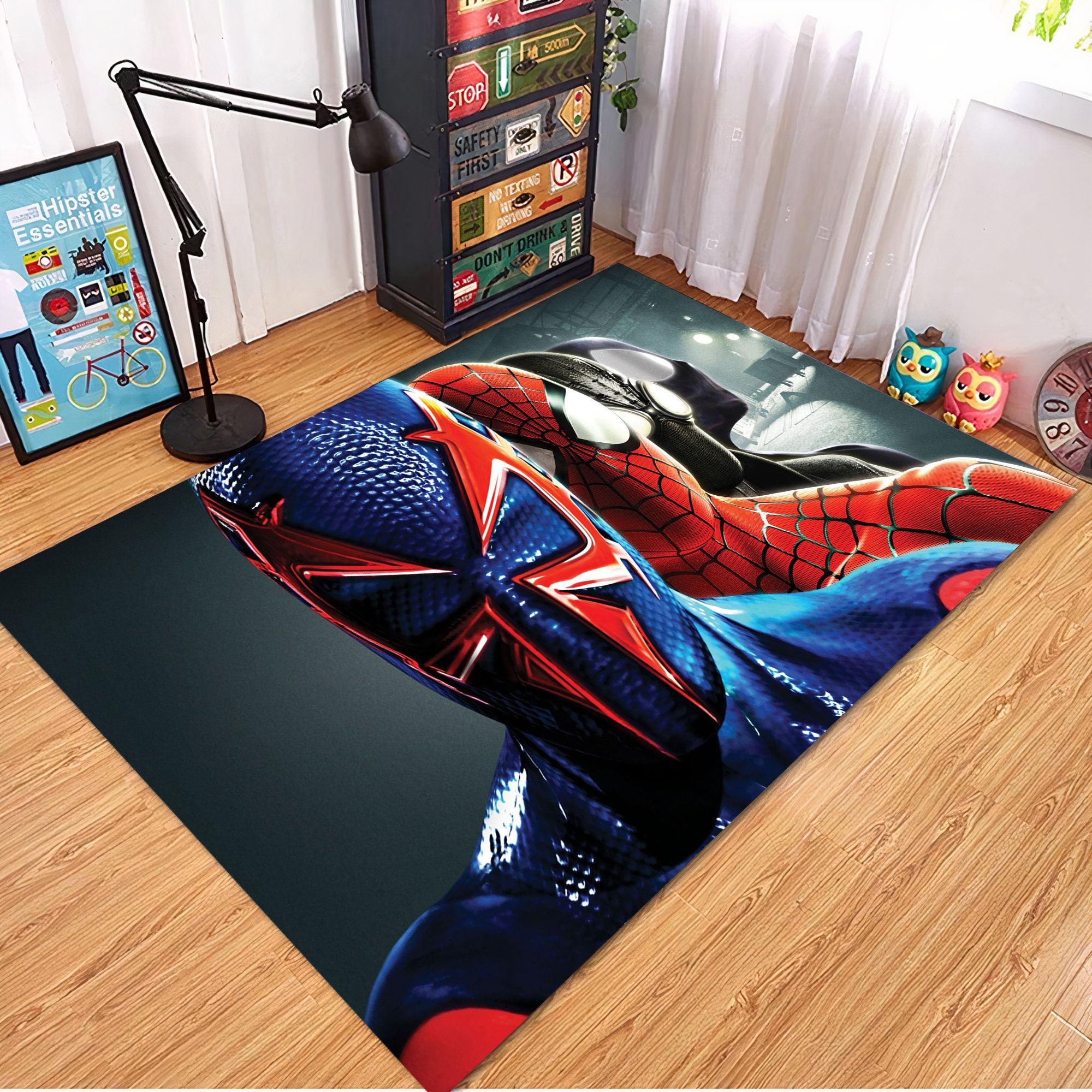 Discover Spiderman Rug, Kids Room Rug, Chield Rug, Teen's Rug, Rug for Living Room