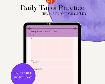 Daily Tarot Practice Printable Download A4
